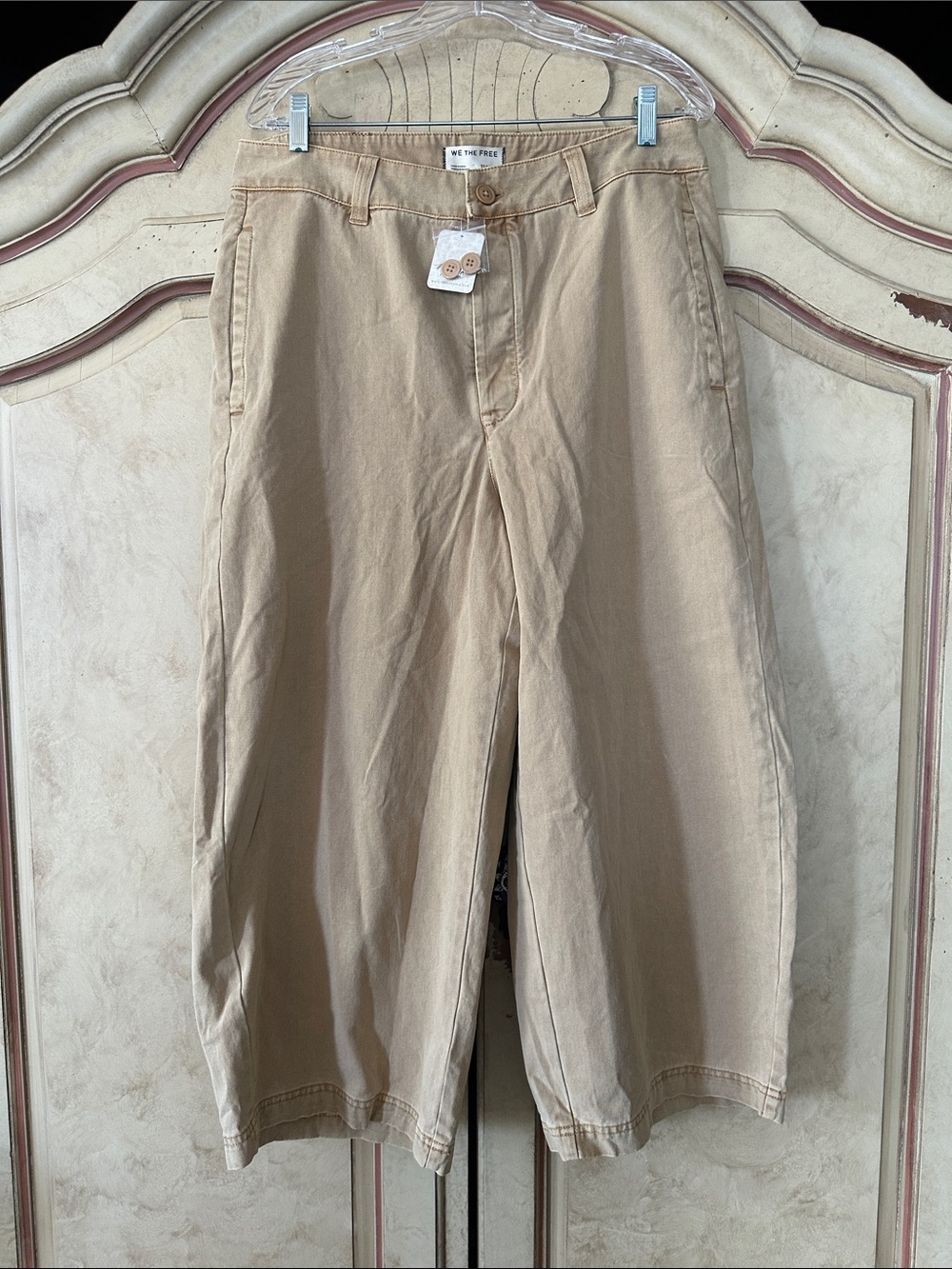 NWT We The Free Laydown Chino High-Rise Wide-Barrel Leg Pants size 12 - Picture 3 of 4